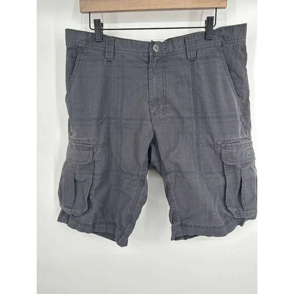 The North Face Men's Cargo Shorts Gray Plaid Size‎ 34 Regular